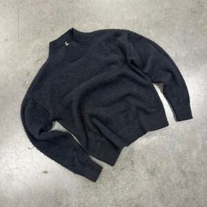 Super Soft Freshman Black fuzzy sweater